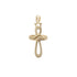 18k Yellow Gold Cross Swirl Style Solid Pendant