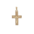 18k Yellow Gold Cross Textured Pendant