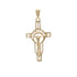 18k Yellow Gold Crucifix Cross Pendant