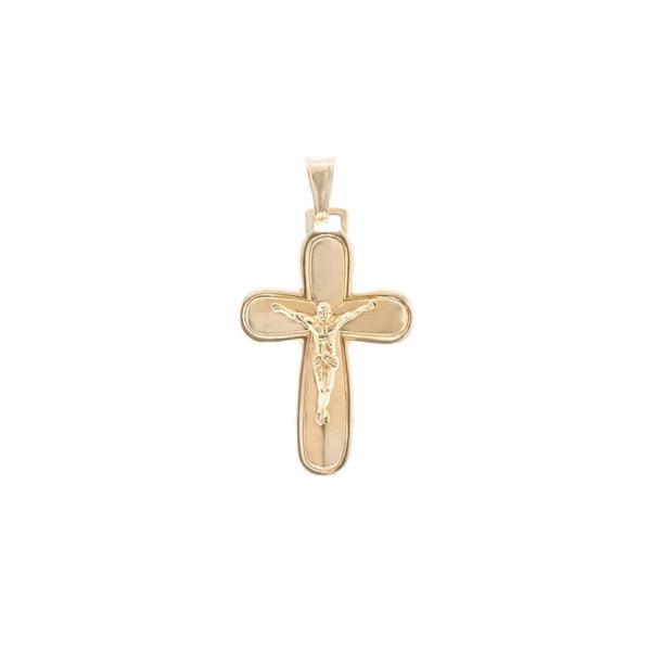 18k Yellow Gold Crucifix Jesus Cross Pendant