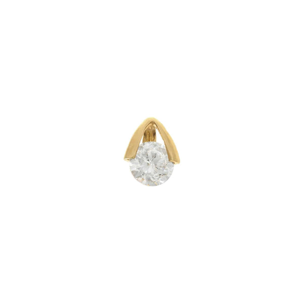 18k Yellow Gold Cubic Floating Design Pendant