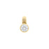 18k Yellow Gold Cubic Round Bezel Italy Pendant