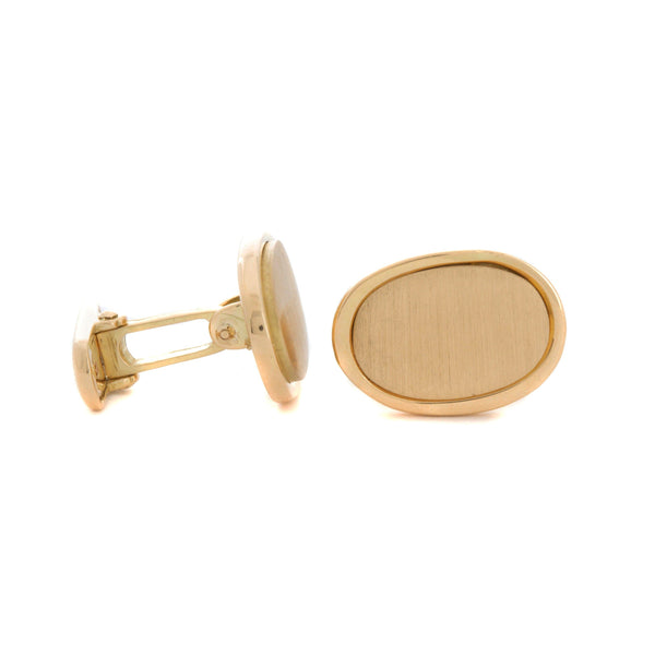 18k Yellow Gold Cuff Links Italy