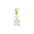 18k Yellow Gold Double Drop Pendant