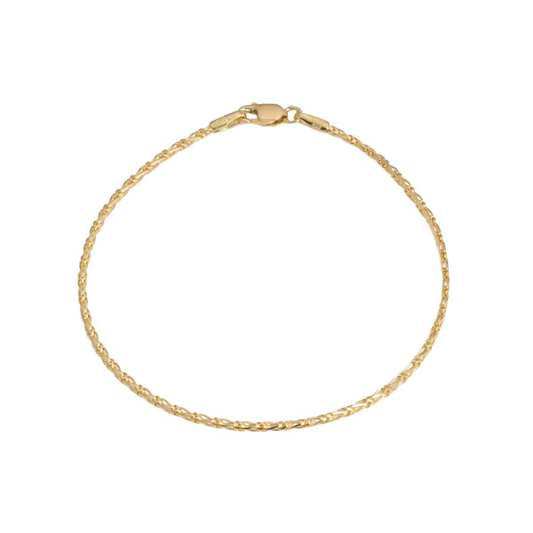 18k Yellow Gold Fancy Link Bracelet Italy