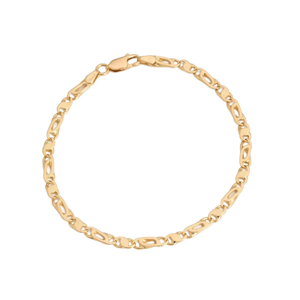 18k Yellow Gold Fancy Link Italy