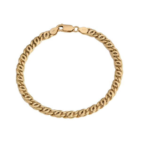 18k Yellow Gold Fancy Link Italy