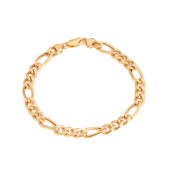 18k Yellow Gold Figaro Link Bracelet