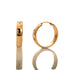 18k Yellow Gold Flat Tube Hoop Fernanda Earrings