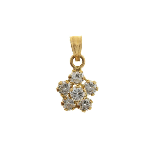 18k Yellow Gold Floral Pendant