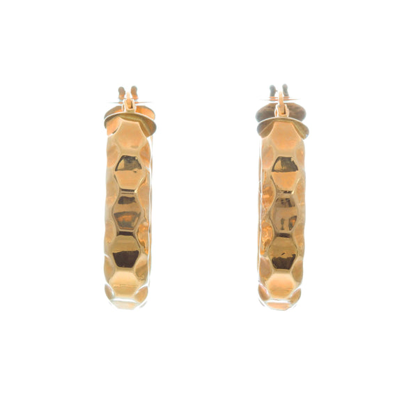 18k Yellow Gold Hammered Style Lillian Earrings