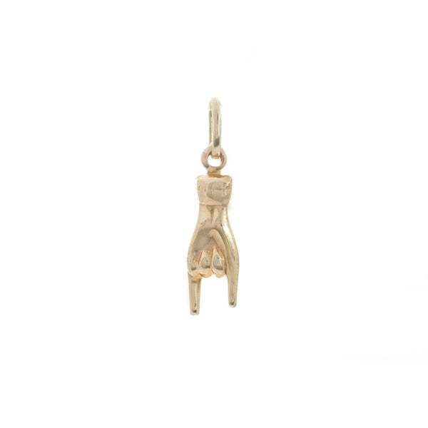 18k Yellow Gold Hand Italy Pendant