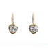 18k Yellow Gold Heart Cubic Bezel Rebekah Earrings