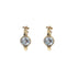 18k Yellow Gold Hoop Cubic Earrings