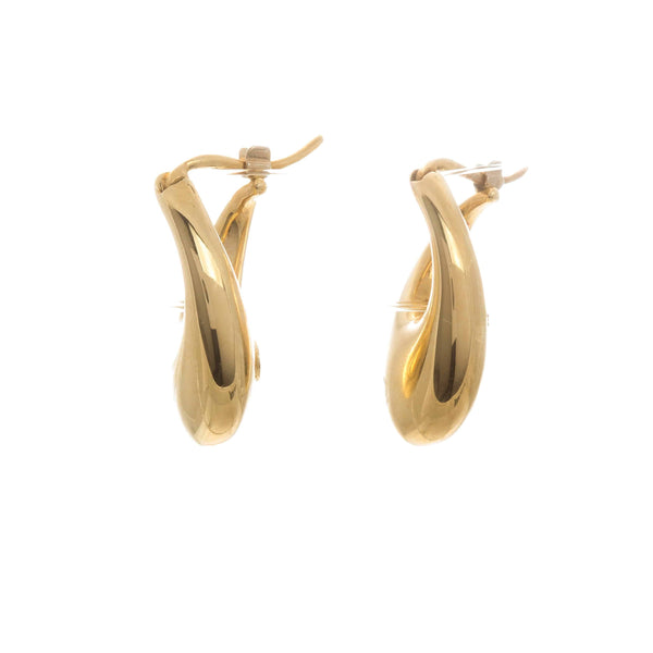 18k Yellow Gold Hoop Jordyn Earrings