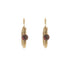 18k Yellow Gold Hoops with Cubic Emery Earrings