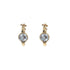 18k Yellow Gold Hoops with Cubic Mary Earrings
