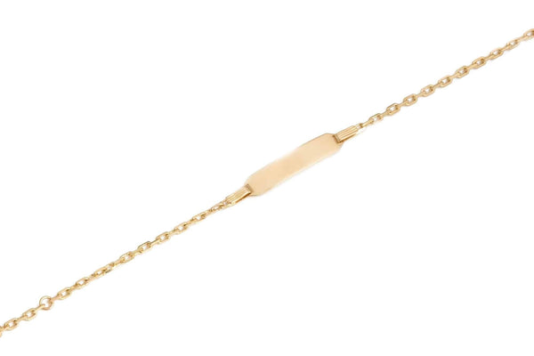 18k Yellow Gold Link Id Bracelet Italy