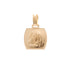 18k Yellow Gold Madonna Face Pendant