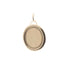 18k Yellow Gold Medallion Oval Shape Pendant