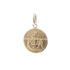 18k Yellow Gold Medallion Round Saint Praying Pendant