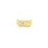 18K Yellow Gold Mens Bezel Ring - Rings