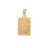 18k Yellow Gold Men’s Rectangular Jesus Medallion Pendant