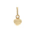 18k Yellow Gold Puffed Heart Charm Pendant