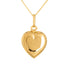 18k Yellow Gold Puffed High Polish Heart Necklace