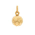 18k Yellow Gold Puffed Italian Soccer Balls Pendant