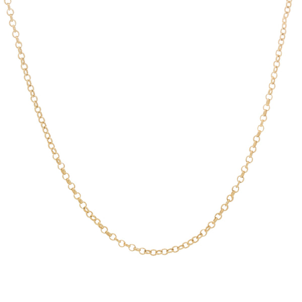 18k Yellow Gold Rolo Link 24 Italy Chain