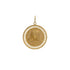 18k Yellow Gold Round Medallion Madonna Pendant
