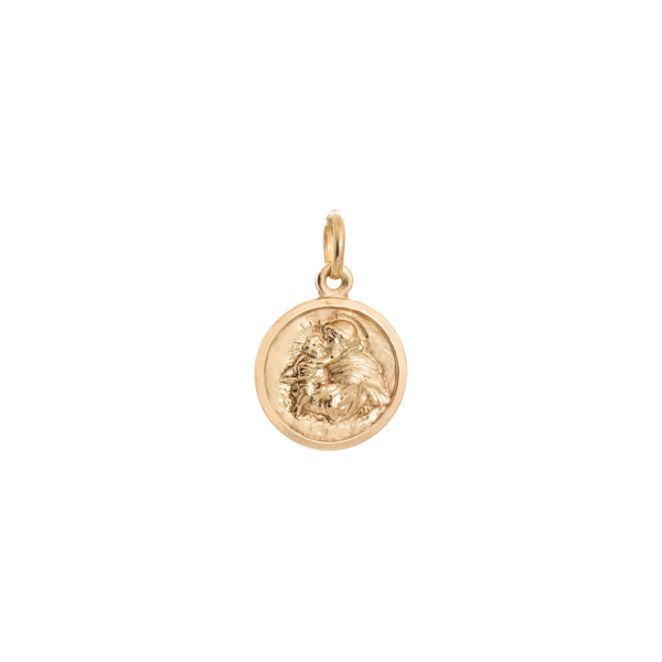 18k Yellow Gold Traditional Saint Pendant