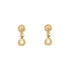 18k Yellow Gold Triple Circle Cubic Angelica Earrings