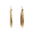 18k Yellow Gold Tube Style Hoop Paisley Earrings