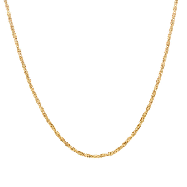 18k Yellow Gold Twisted Diamond Cut Chain