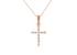 Amaka (0.11 Ct Tw.) Double Diamond Cross Necklace