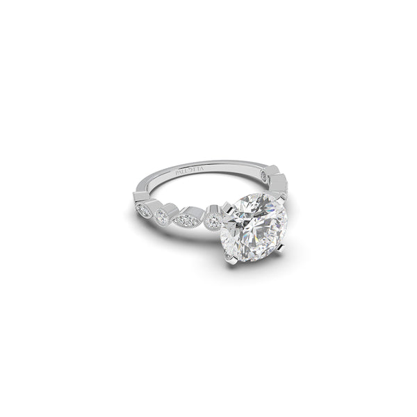 Ash Side Stone Diamond Ring
