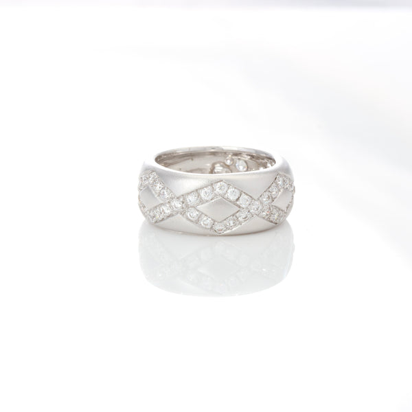 Yonah White Gold X Design Ring