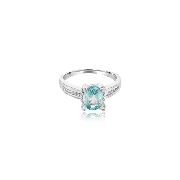 Sadie Oval Zircon Diamond Ring