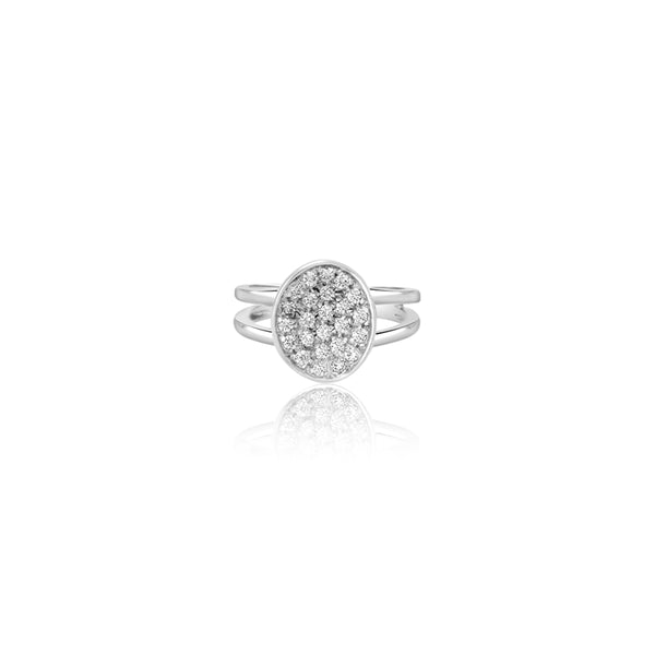 Bluma Oval Cubic Pave' Ring