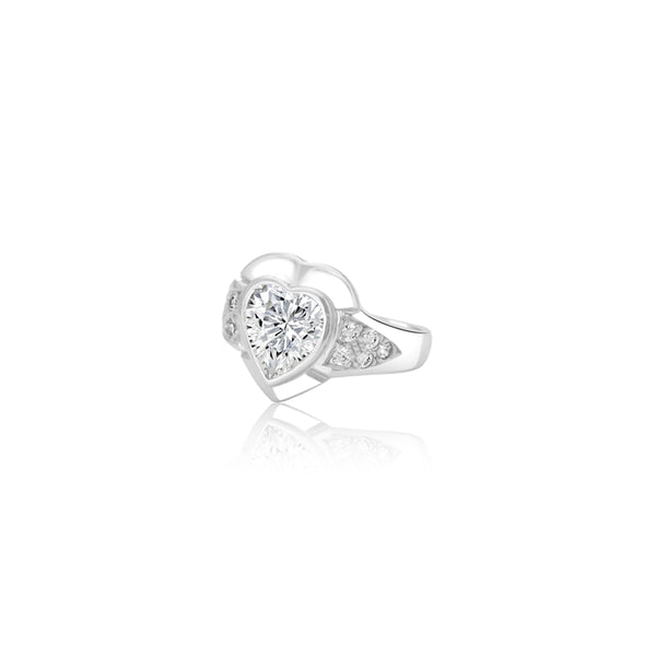 Hallel Large Heart Ring