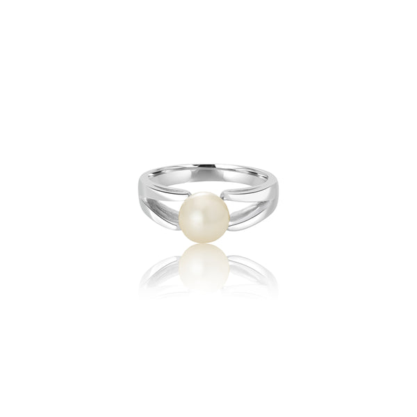 Eleonora Split Genuine Pearl Ring