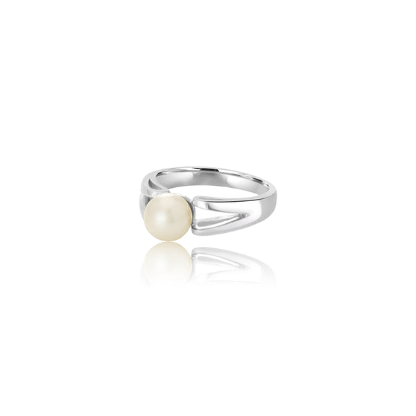 Eleonora Split Genuine Pearl Ring