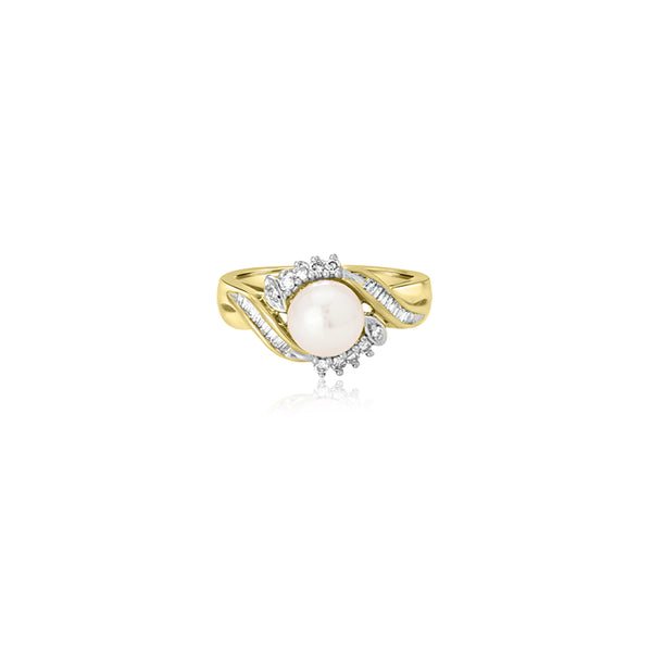 Grazia Pearl Diamond Ring