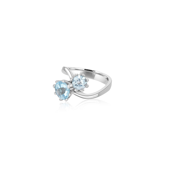 Bera Gold Mattea Double Aqua Ring