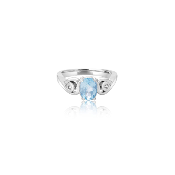 Madalene Oval Aqua Ring