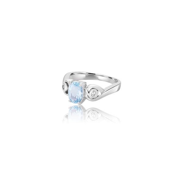 Madalene Oval Aqua Ring