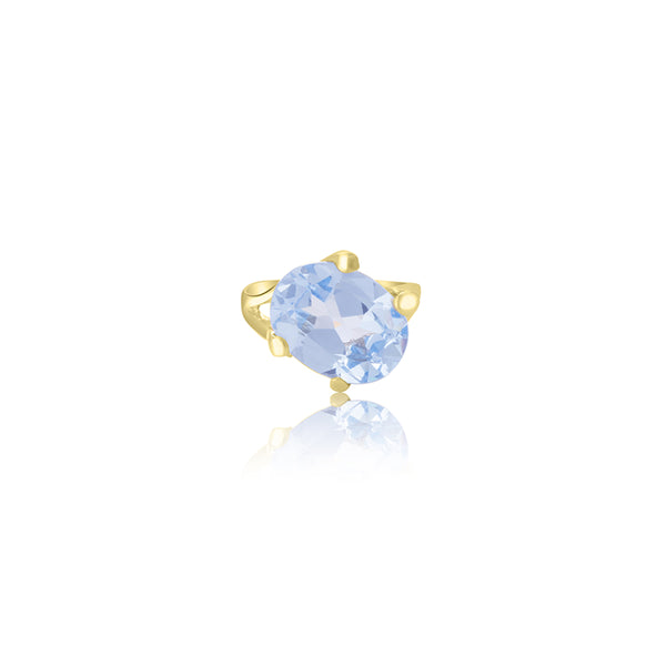 Ninetta Aqua Oval Ring