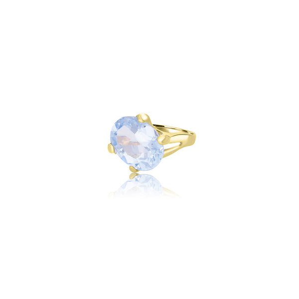 Ninetta Aqua Oval Ring